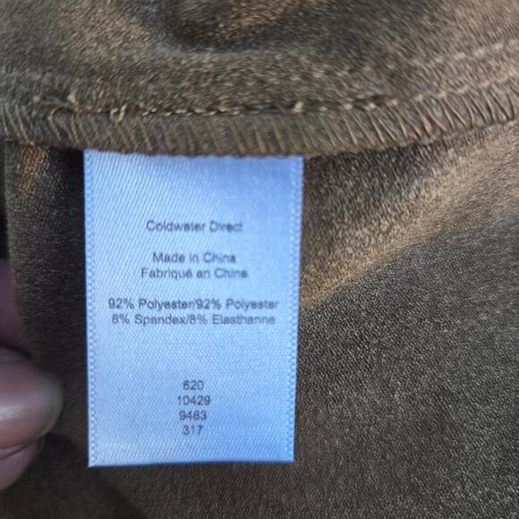 Coldwater Creek Womens Western Lagom Oversized Faux Suede Button Down Shirt PXL - Picture 8 of 11